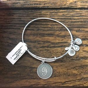 Alex and Ani NWT Initial ewb russian silver G